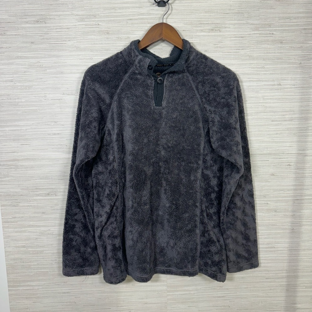 Women’s Wooly Bully Grey Button Pullover Size Large